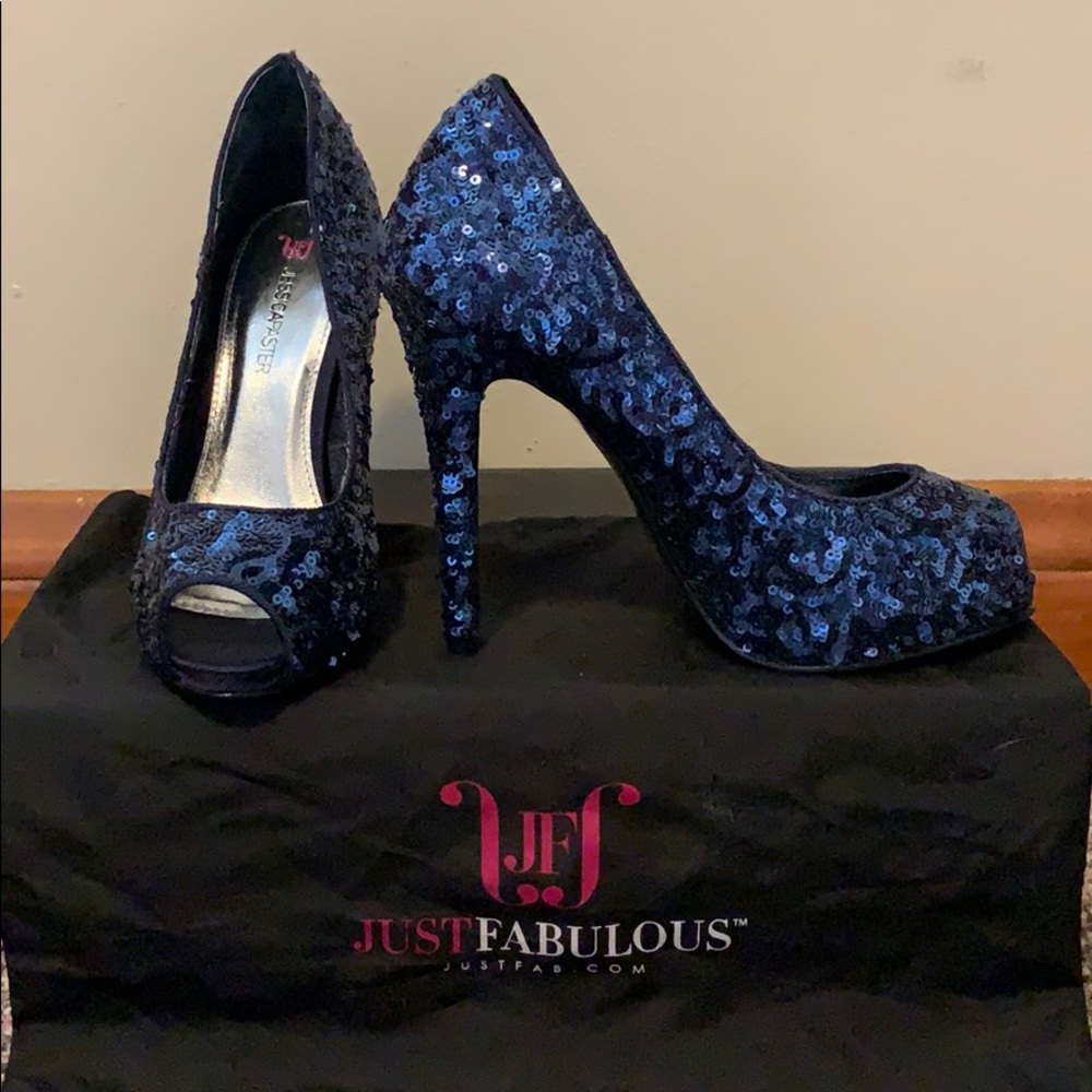 Justfab Sequin Heels Nib - image 1